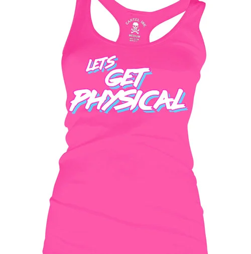 Lets Get Physical Women's Racer Back Tank Top bright tank top