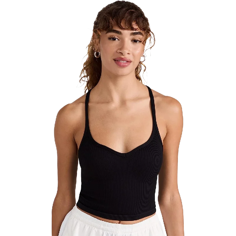 Free People Happiness Runs Sweetheart Cropped Tank navy tank top