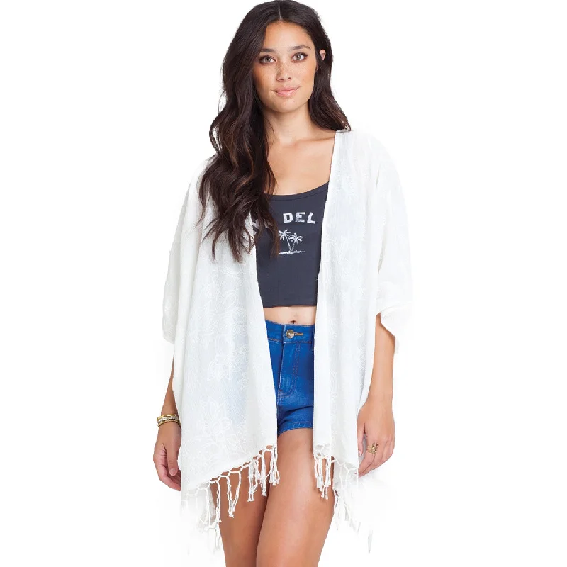 Billabong Sandy Dreamz Women's Cardigans (Brand New) Satin Fabric Silk Fabric Chiffon Fabric Billabong Sandy Dreamz Women's Cardigans (Brand New) Satin Fabric Silk Fabric Chiffon Fabric