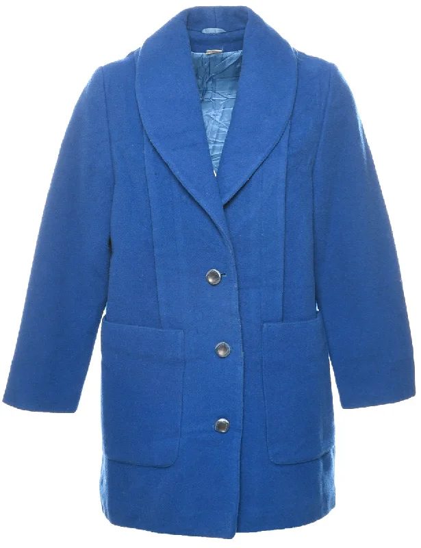 Single Breasted Wool Coat - M empire Basque Peplum