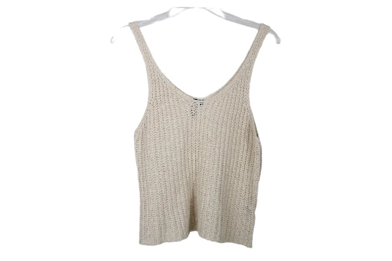 Moon & Madison Beige Knit Tank | M strapless tank top