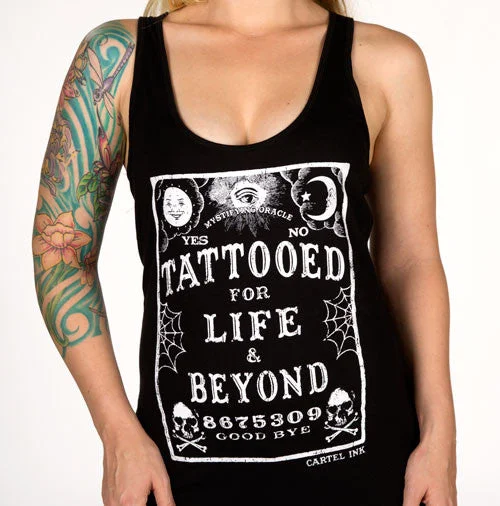 Tattooed for Life and Beyond Women's Racer Back Tank Top tie dye tank