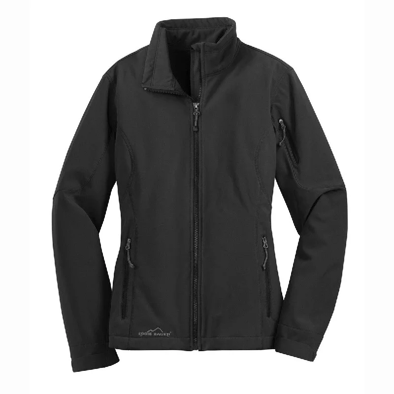Eddie Bauer Women's Black Softshell Jacket Embroidered Jacket Appliqued Jacket Beaded Jacket Eddie Bauer Women's Black Softshell Jacket Embroidered Jacket Appliqued Jacket Beaded Jacket