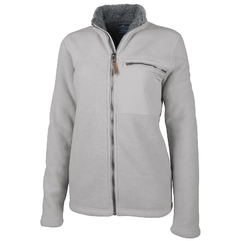 Charles River Women's Light Grey Jamestown Fleece Jacket Snapped Jacket Toggled Jacket Drawstring Jacket Charles River Women's Light Grey Jamestown Fleece Jacket Snapped Jacket Toggled Jacket Drawstring Jacket