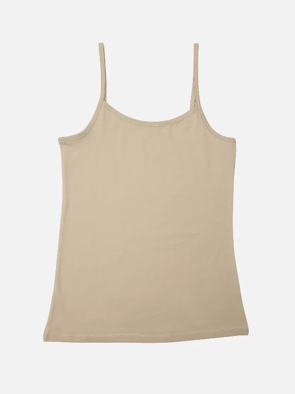 Women's Beige Tank Top - EWTT21-003 turquoise tank top