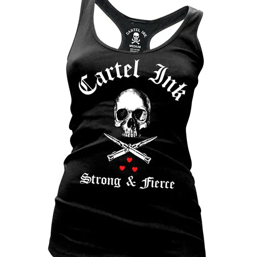 Strong and Fierce Women's Racer Back Tank Top yoga tank top