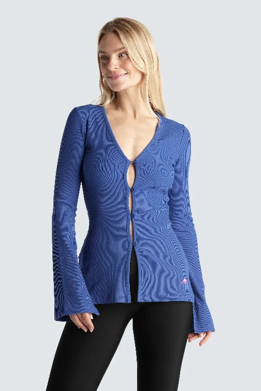MONTANE1 CARDIGAN Notch Collar Peter Pan Collar Cowl Neck