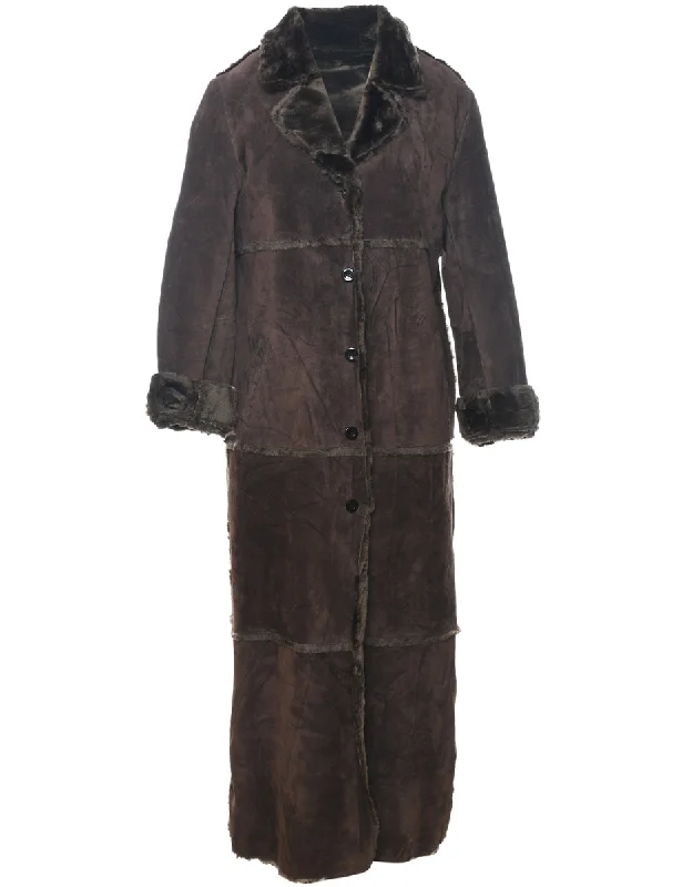 Single Breasted Coat - L Sequined Lace Ribbed