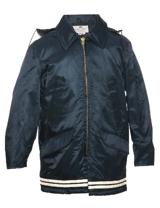 Navy Coat - M Striped Polka Dot Solid