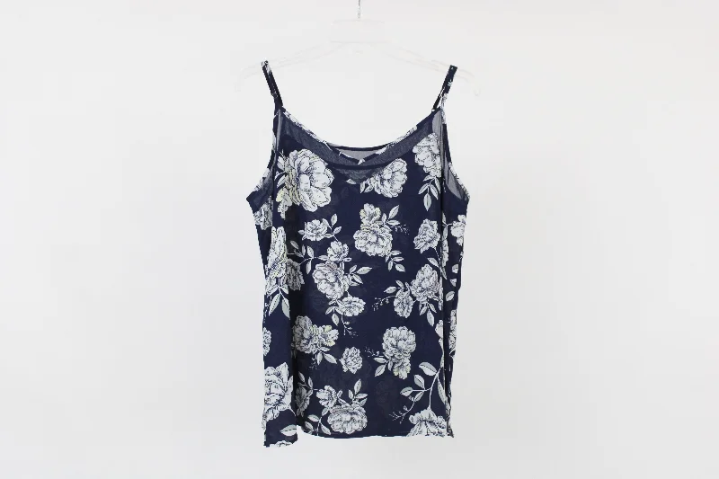 Blue Floral Tank Top | XL bold tank top