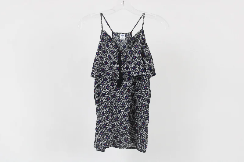 Old Navy Black Patterned Tank | S soft pink tank