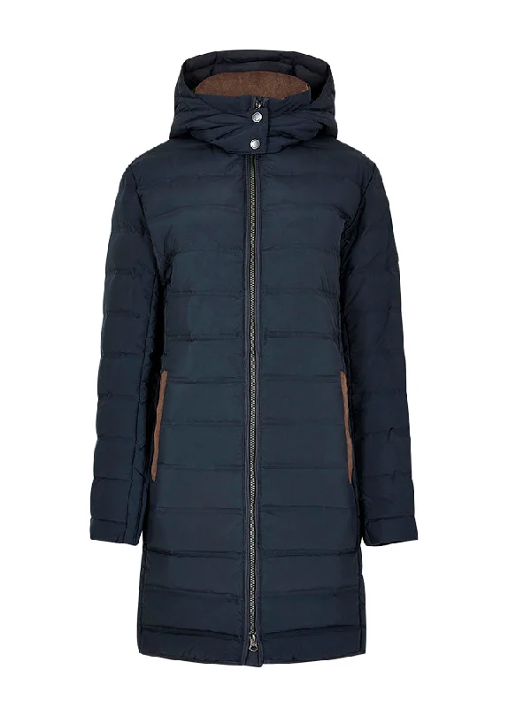 Ballybrophy Quilted Jacket - Navy Fleece Jacket Down Jacket Parka
