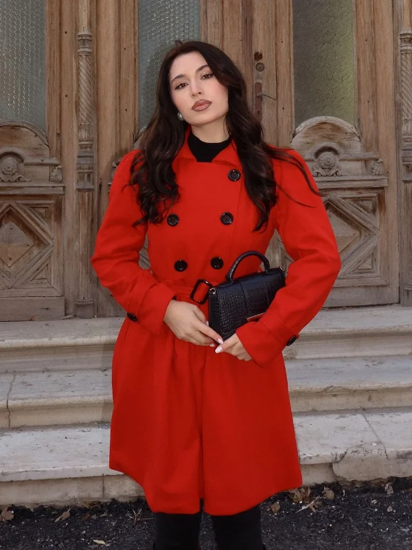 1950s Solid Color Lapel Slim Coat Striped Polka Dot Floral