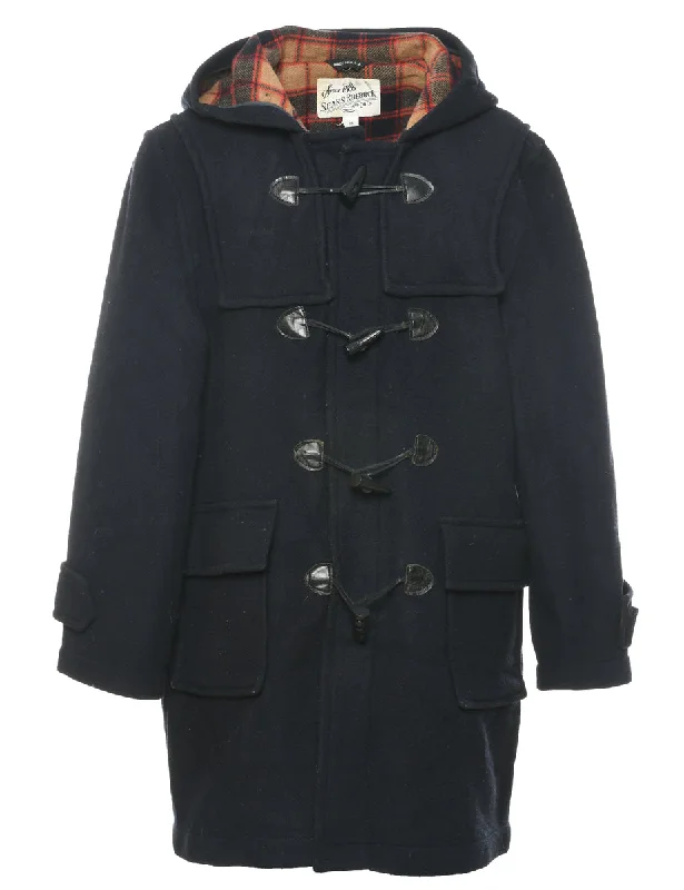 Navy Duffle Coat - M Coat Overcoat Trench Coat