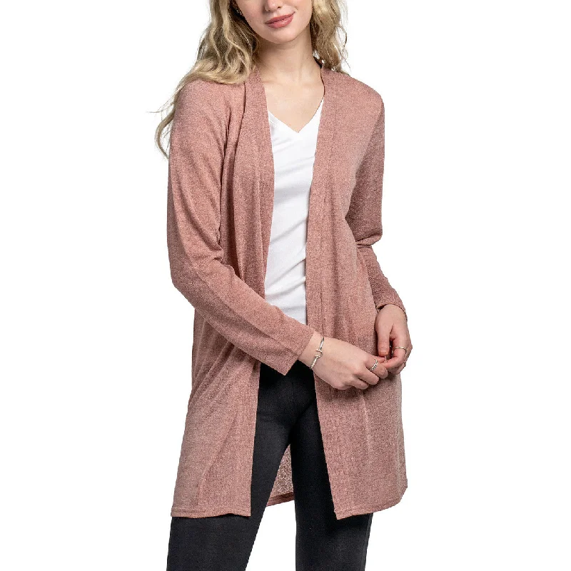 Hello Mello Weightless Lounge Cardigan  - Blush Satin Blend Silk Blend Wool Blend