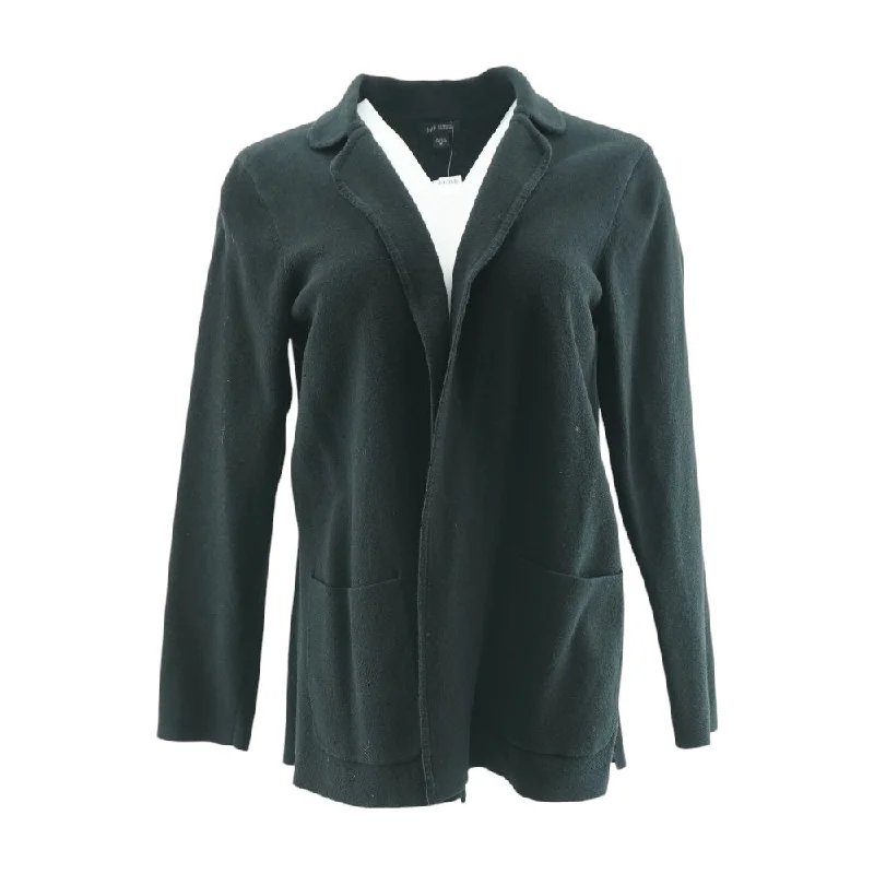 Black Solid Cardigan Sweater Mesh Cardigan Canvas Denim