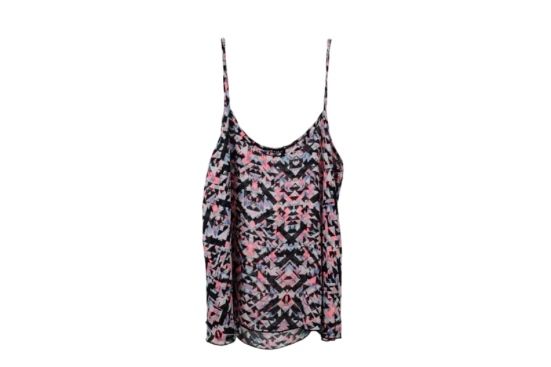 About A Girl Los Angeles Pink Black Pattern Tank | XL loose fit tank