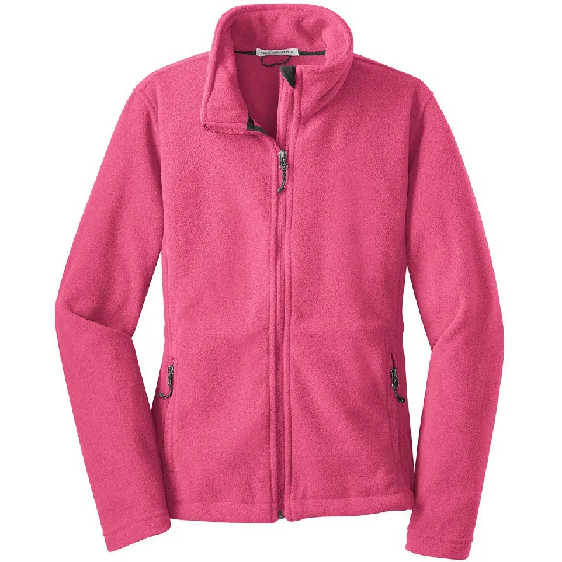 Port Authority Women's Pink Blossom Value Fleece Jacket Collared Jacket Crew Neck Jacket Turtle Neck Jacket Port Authority Women's Pink Blossom Value Fleece Jacket Collared Jacket Crew Neck Jacket Turtle Neck Jacket