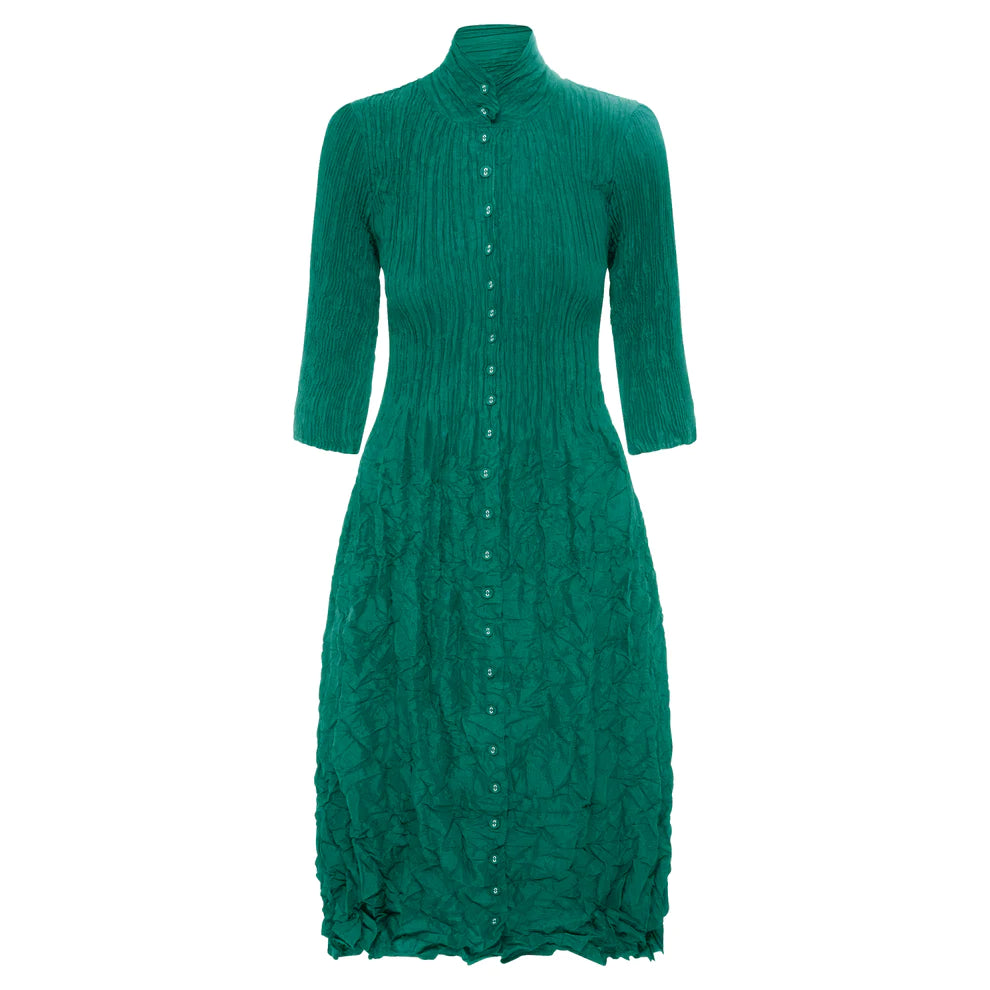 Alquema Nehru Ocean Coat Dress Welt Pockets Slit Pockets Flap Pockets