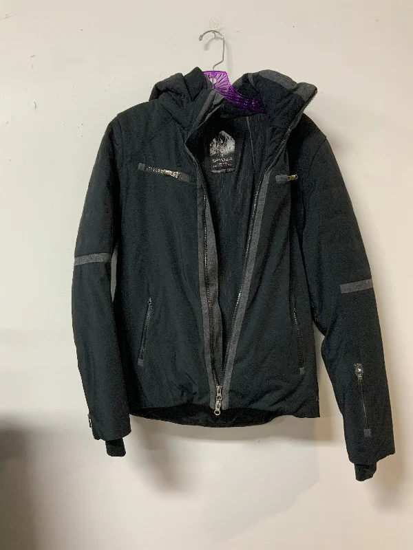 Spyder (8) black coat Rayon Velvet Corduroy
