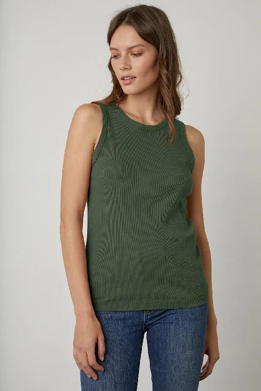 MAXIE RIBBED TANK TOP essential tank top