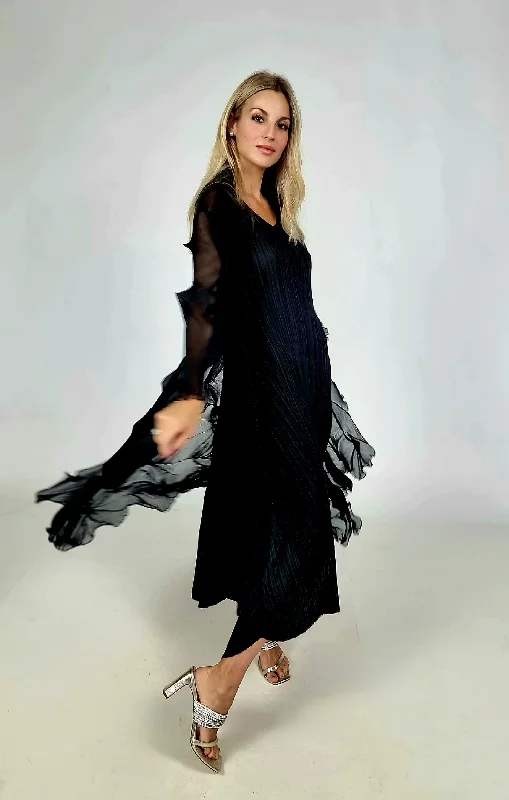 Alquema Free Back Long Estrella Dress And Jacqui Coat Chenille Brocade Lace