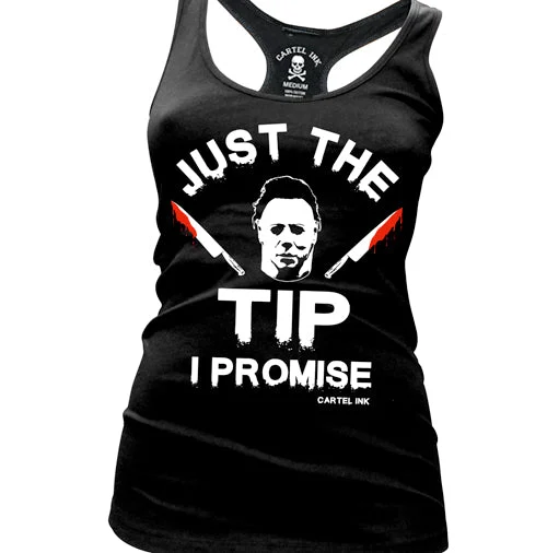 Horror Tip Women's Racer Back Tank Top peekaboo tank top