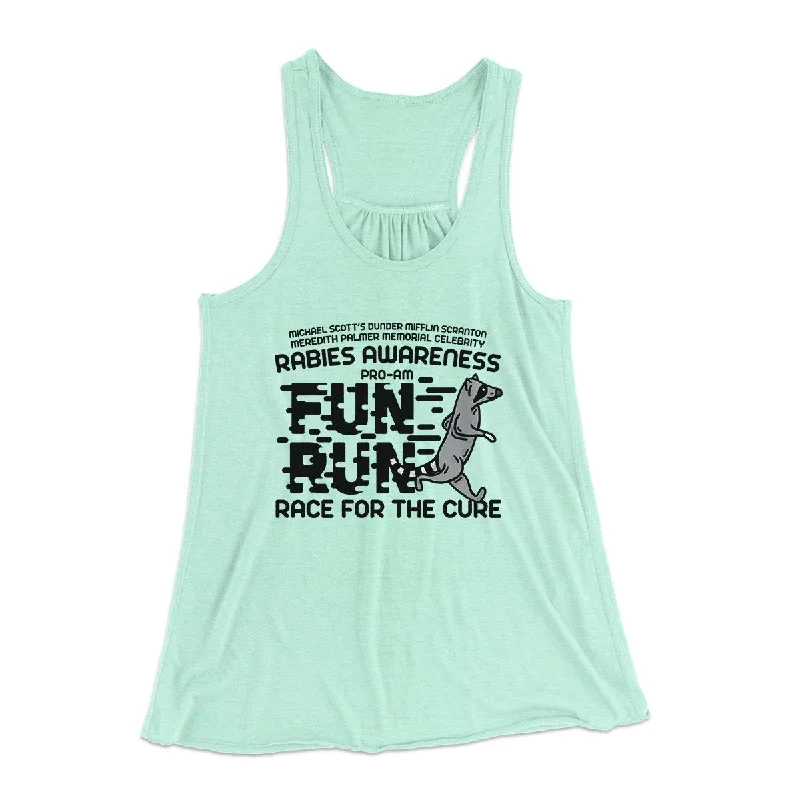 Rabies Awareness Fun Run Women's Flowey Tank Top ribbed tank top