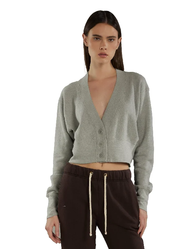 Diana Crop Cardigan Velvet Chenille Corduroy