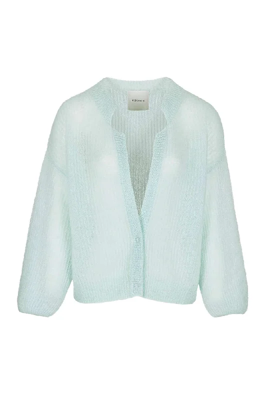CÁRDIGAN OVERSIZE MERAS HIELO Transparent Opaque Sheer