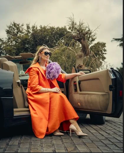 Matilde Cano Orange Naranja Ress, Adamscado Coat And Oscuro Malva Flower Off-the-Shoulder Jacket Double-Breasted Coat Single-Breasted Coat Matilde Cano Orange Naranja Ress, Adamscado Coat And Oscuro Malva Flower Off-the-Shoulder Jacket Double-Breasted Coat Single-Breasted Coat