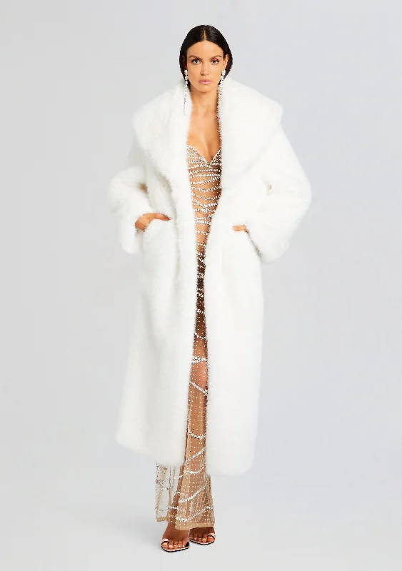Averie Faux Fur Coat Suede Faux Fur Shearling