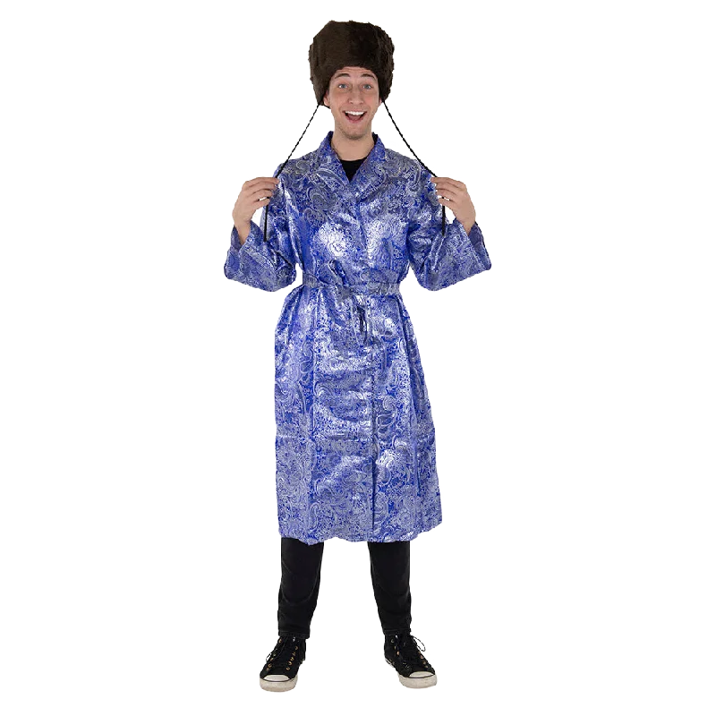 Blue Rabbi Coat - Adults Welt Pockets Slit Pockets Flap Pockets