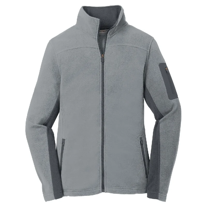 Port Authority Women's Frost Grey/Magnet Summit Fleece Full-Zip Jacket Appliqued Jacket Beaded Jacket Sequined Jacket Port Authority Women's Frost Grey/Magnet Summit Fleece Full-Zip Jacket Appliqued Jacket Beaded Jacket Sequined Jacket
