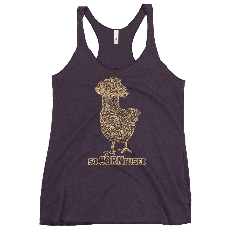 CORNfused Women's Racerback Tank spandex blend tank