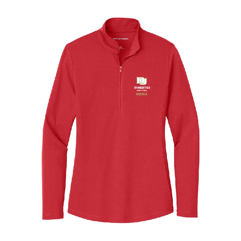DU - NCAA Women's Gymnastics : Mia Hebinck - Women's Lightweight Quarter Zip Jacket Denim Jacket Leather Jacket Suede Jacket DU - NCAA Women's Gymnastics : Mia Hebinck - Women's Lightweight Quarter Zip Jacket Denim Jacket Leather Jacket Suede Jacket