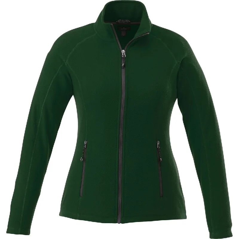 Elevate Women's Forest Green Rixford Polyfleece Jacket Nylon Jacket Polyester Jacket Spandex Jacket