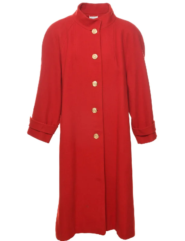 Leslie Fay Wool Coat - XL Jersey Tulle Batik