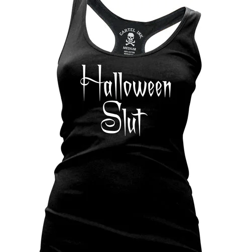 Halloween Slut Women's Racer Back Tank Top basic tank top