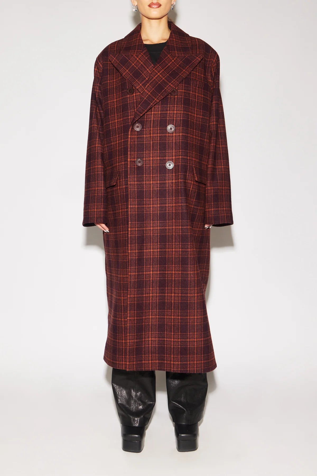 Stolen Girlfriends Club Gravity Check Coat - Crimson Toggle Coat Shawl Collar Coat Notch Collar Coat Stolen Girlfriends Club Gravity Check Coat - Crimson Toggle Coat Shawl Collar Coat Notch Collar Coat