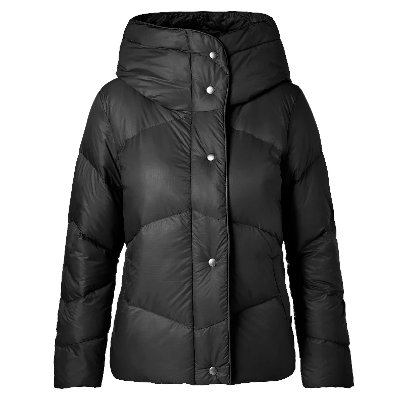Nina Down Crop Jacket - Black Jacket Blazer Coat