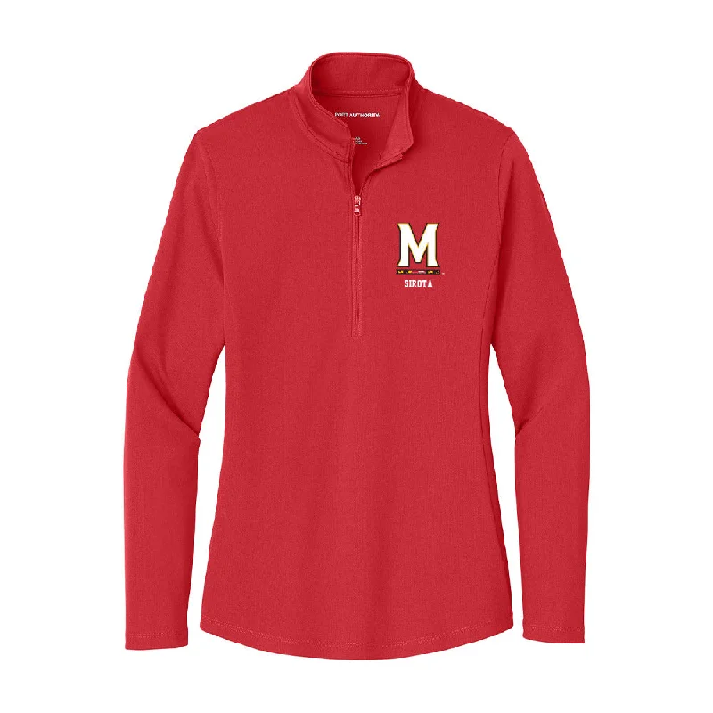 Maryland - NCAA Women's Gymnastics : Shani Sirota - Women's Lightweight Quarter Zip Jacket Cardigan Sweater Pullover Maryland - NCAA Women's Gymnastics : Shani Sirota - Women's Lightweight Quarter Zip Jacket Cardigan Sweater Pullover