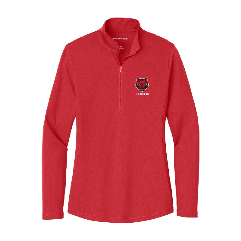 Arkansas State - NCAA Women's Gymnastics : Alex Theodorou - Women's Lightweight Quarter Zip Jacket Chenille Fabric Brocade Fabric Lace Fabric Arkansas State - NCAA Women's Gymnastics : Alex Theodorou - Women's Lightweight Quarter Zip Jacket Chenille Fabric Brocade Fabric Lace Fabric
