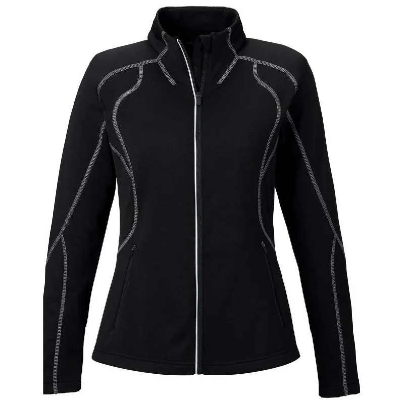 North End Women's Black Gravity Performance Fleece Jacket Anorak Shell Jacket Lightweight Jacket North End Women's Black Gravity Performance Fleece Jacket Anorak Shell Jacket Lightweight Jacket
