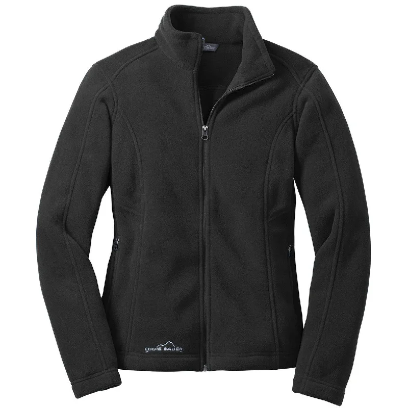 Eddie Bauer Women's Black Full-Zip Fleece Jacket Satin Jacket Silk Jacket Chiffon Jacket Eddie Bauer Women's Black Full-Zip Fleece Jacket Satin Jacket Silk Jacket Chiffon Jacket