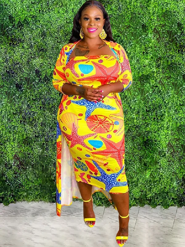 Plus Size 2 Piece Strapless Tube Dresses + Open Front Cardigan Hooded Caped Shawl Collar Plus Size 2 Piece Strapless Tube Dresses + Open Front Cardigan Hooded Caped Shawl Collar