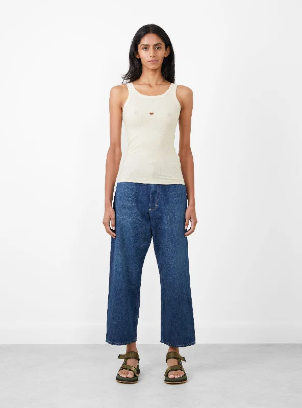 Heart Tank Top Undyed charcoal tank top
