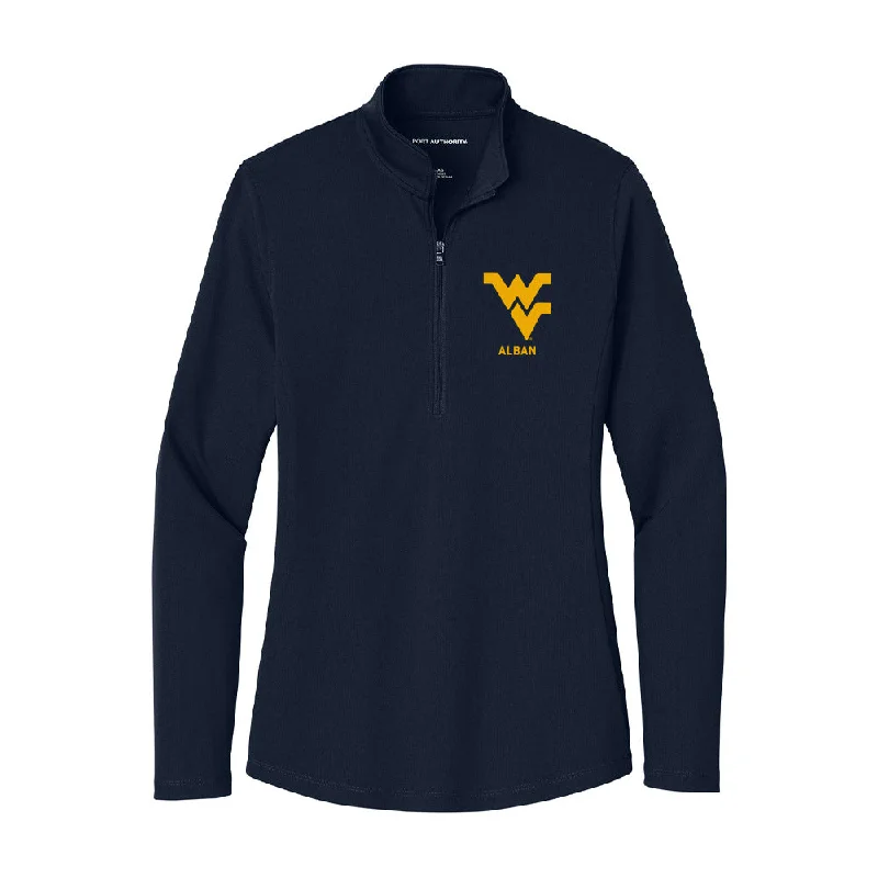 West Virginia - NCAA Women's Gymnastics : Brooke Alban - Women's Lightweight Quarter Zip Jacket Denim Jacket Leather Jacket Suede Jacket West Virginia - NCAA Women's Gymnastics : Brooke Alban - Women's Lightweight Quarter Zip Jacket Denim Jacket Leather Jacket Suede Jacket