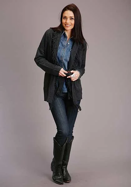 Roper Stetson Ladies Cardigan Sweater Style 11-027-0539-7081 Spandex Rayon Corduroy
