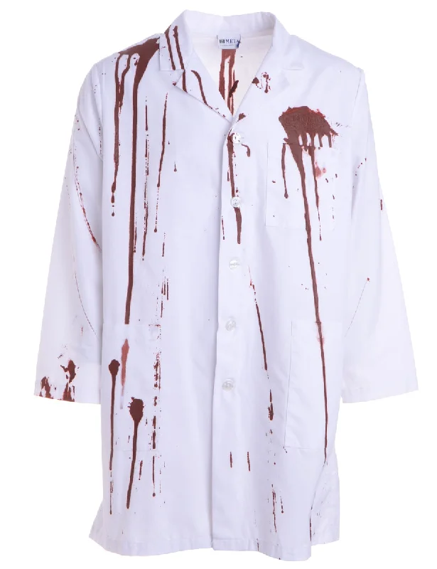 Reclaimed Bloody Halloween Doctors Coat Wool Cashmere Tweed
